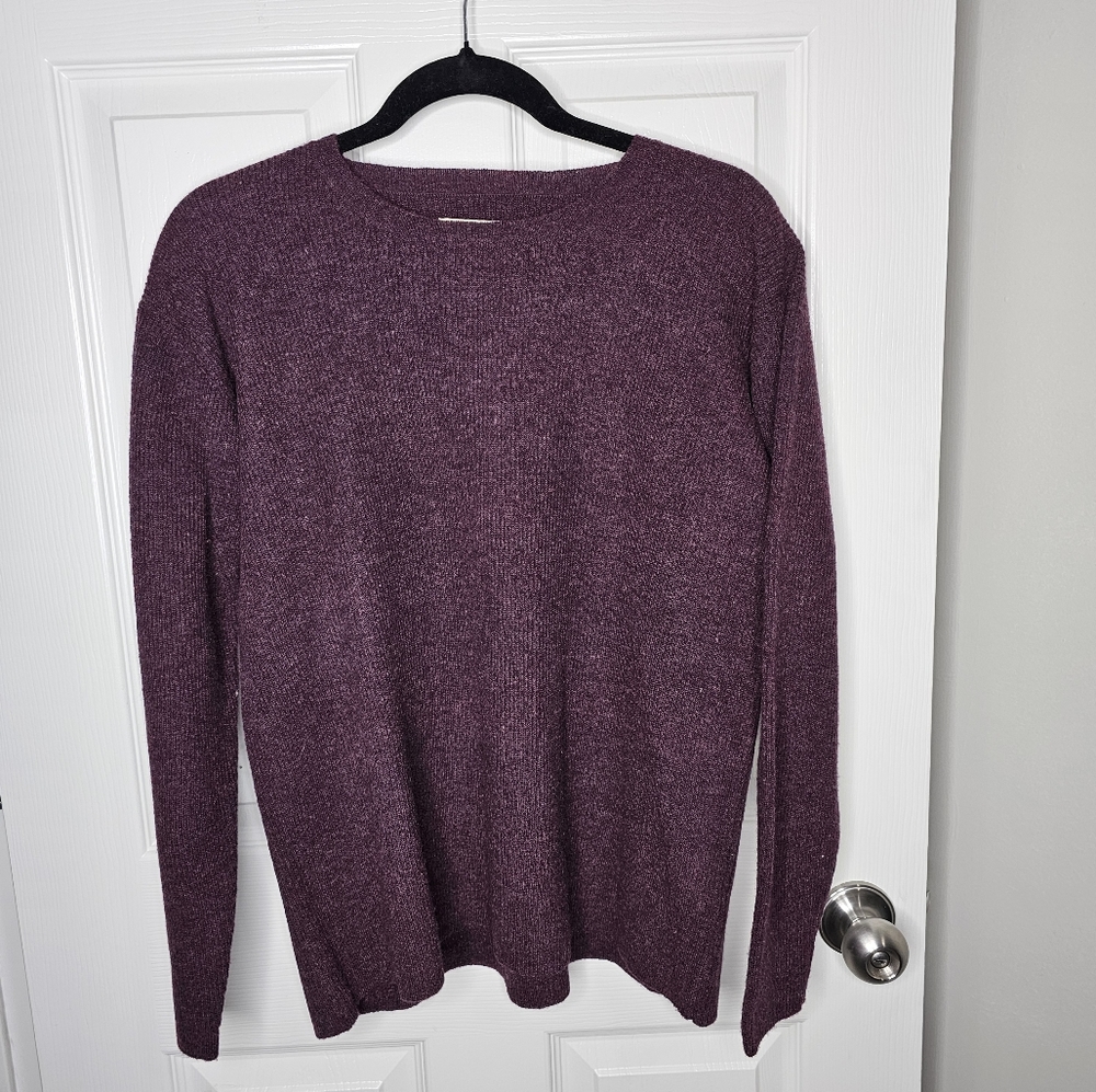 Vintage Eddie Bauer Marled 100% Wool Purple Womens Sweater - Medium